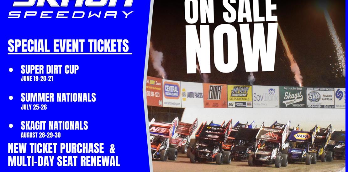 SPECIAL EVENT TICKETS NOW ON SALE