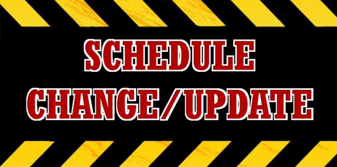 Important schedule update for 5/31 and 6/1