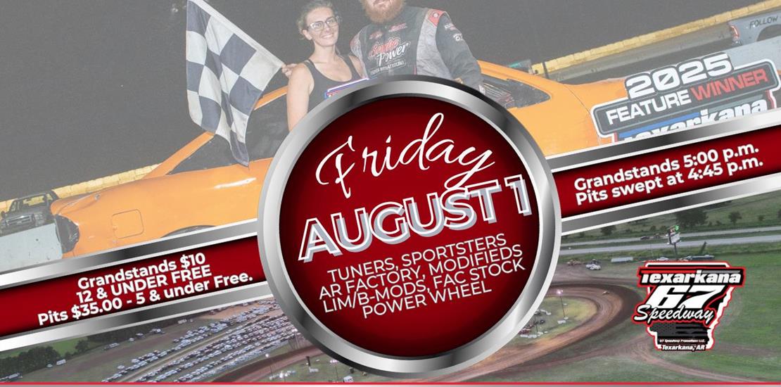 Upcoming Event - Friday, August 1st