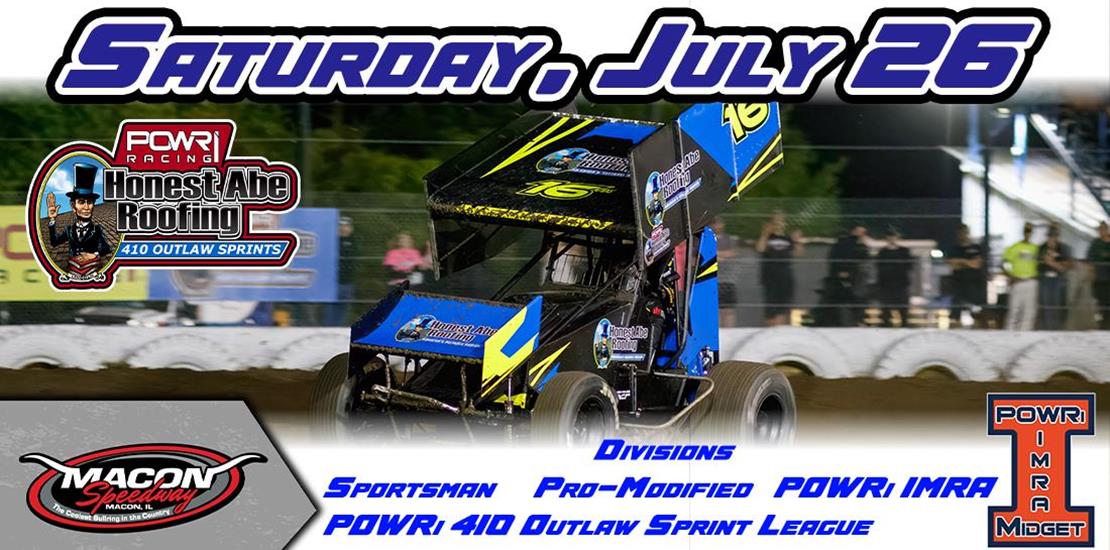 July 26: POWRi 410 Outlaw Sprints Debut at Macon S...