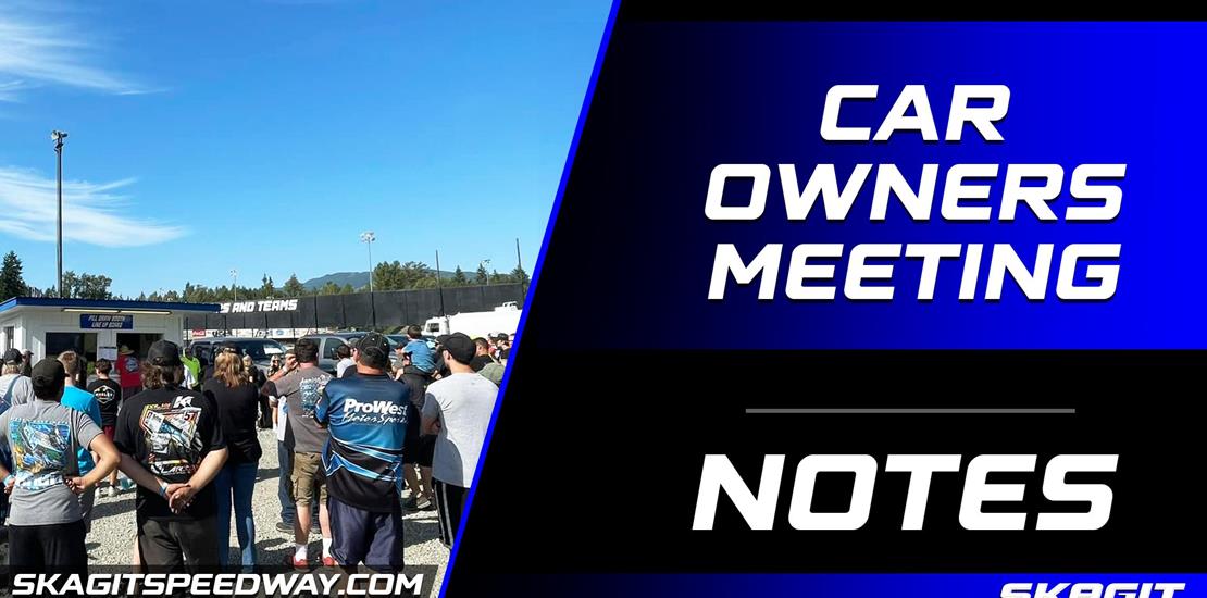 MEETING NOTES: CAR OWNERS MEETING