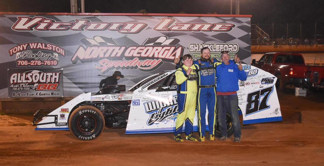 Littleton, Savage, and Lacy Win with Shaw Race Car...
