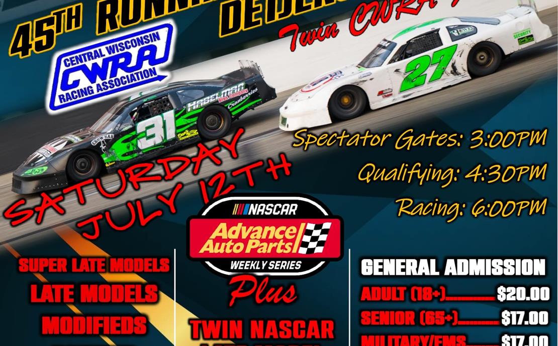 LARRY DETJENS TRIBUTE RACE THIS SATURDAY JULY 12TH