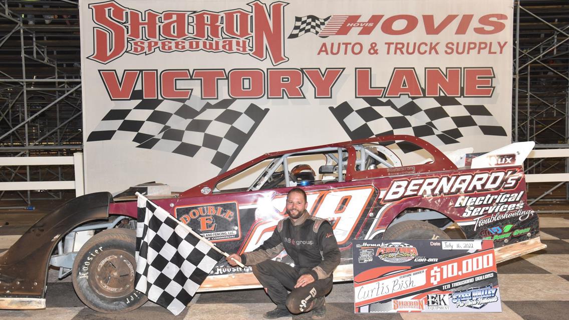 CURT J. BISH CHARGES FROM 26TH TO BECOME 1ST REPEAT WINNER IN $10,000 &quot;STEEL VALLEY PRO STOCK NAT&#39;LS&quot;; JACOB EUCKER ENDS A NEAR 3-YR WINLESS DROUGHT