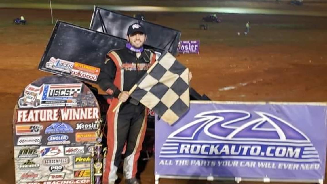 Kyle Amerson kicked of the USCS Powri 600 Labor Day Weekend witha win at I-75 Raceway on Friday night.