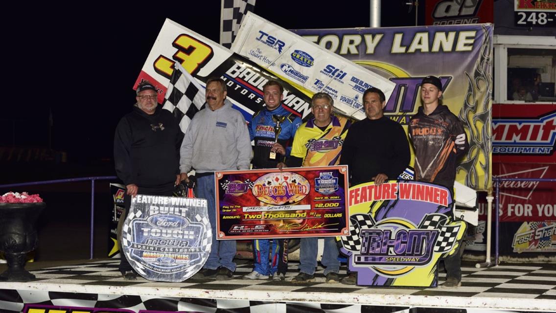 Ayrton Gennetten picked up his first career 410 win Friday with the MOWA series in Granite City