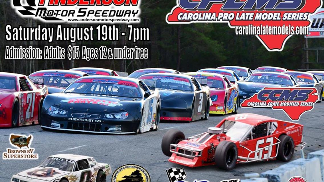 NEXT EVENT: Carolina Pro LM / Carolina Crate Modified Saturday August 19th 7pm