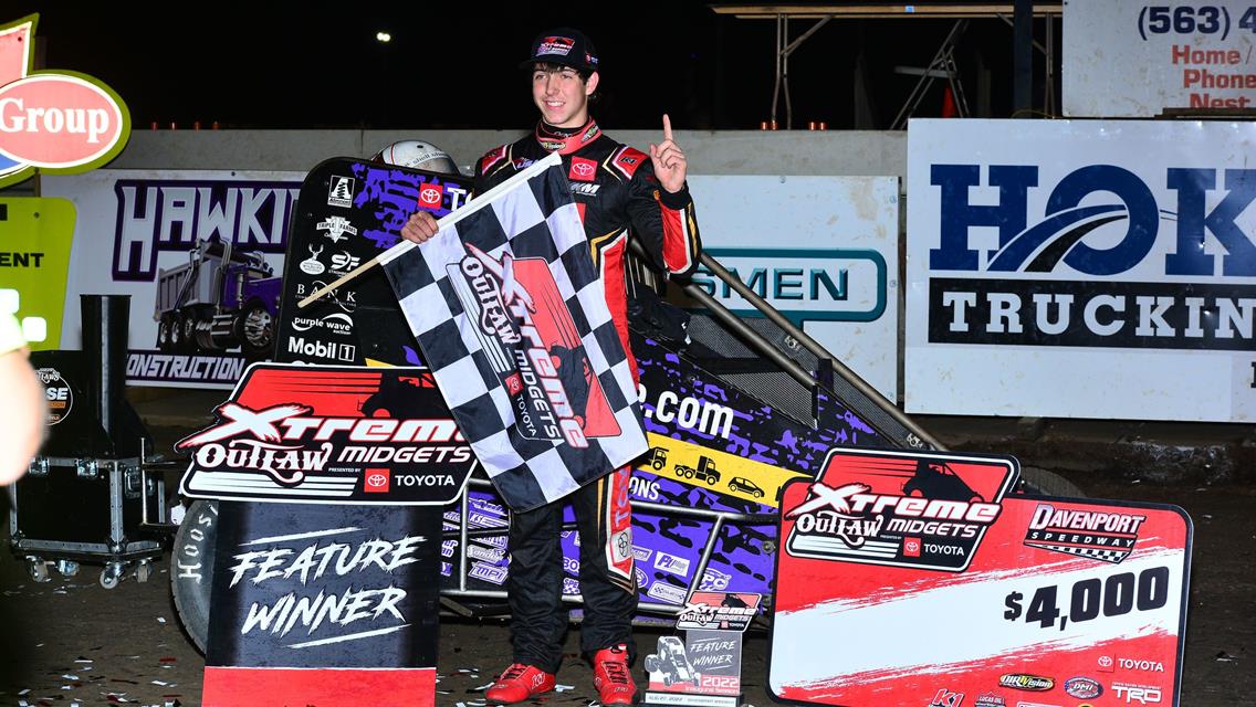 Bryant Wiedeman Wins Night Two at Davenport Speedway with POWRi National Midgets