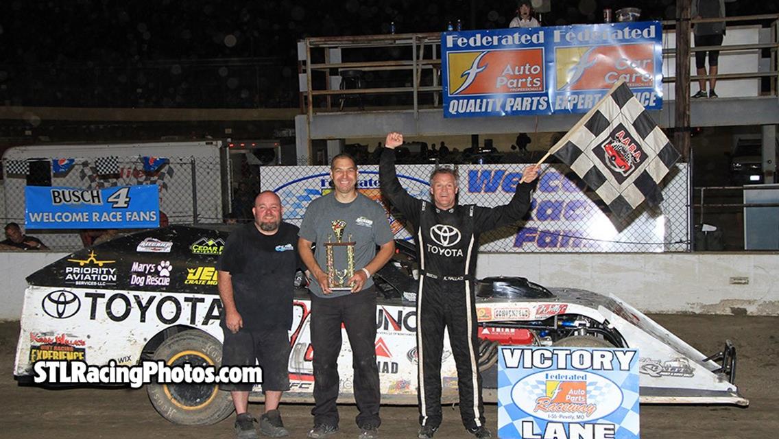Michael Kloos, Kenny Wallace, Brett Korves, Troy Medley &amp; Dallas Lugge take wins at Federated Auto Parts Raceway at I-55!