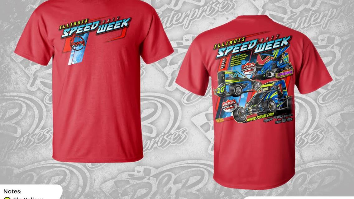 POWRi Illinois SPEED WEEK Shirts Released for Pre Sales