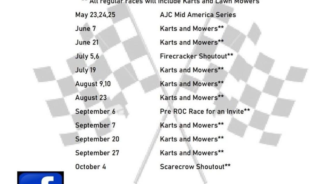 University Plains Speedway- 2025 Schedule