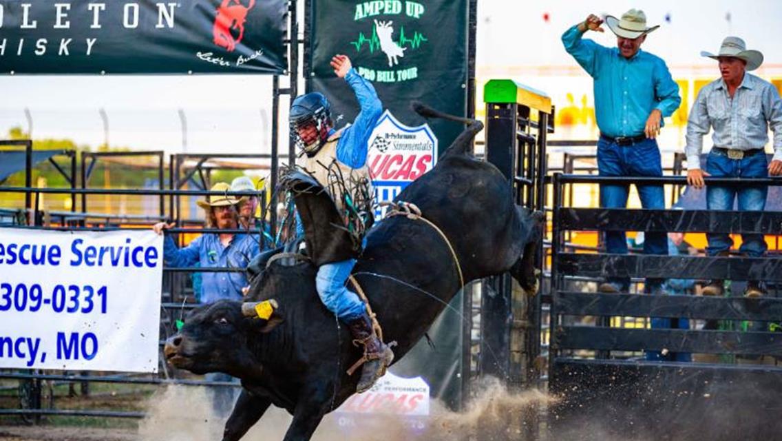 Different kind of thrills come to Lucas Oil Speedway this weekend with Amped Up Pro Bull Riding Tour