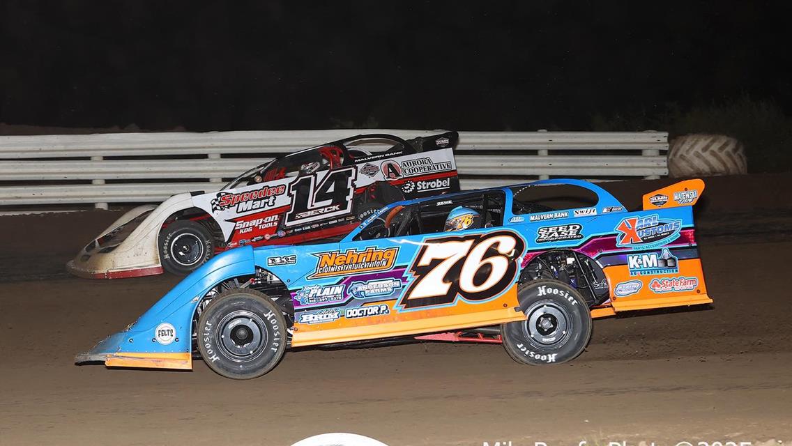 Marshalltown Speedway (Marshalltown, IA) – Malvern Bank East Series – Dale DeFrance Memorial – August 22nd, 2025. (Mike Ruefer photo)