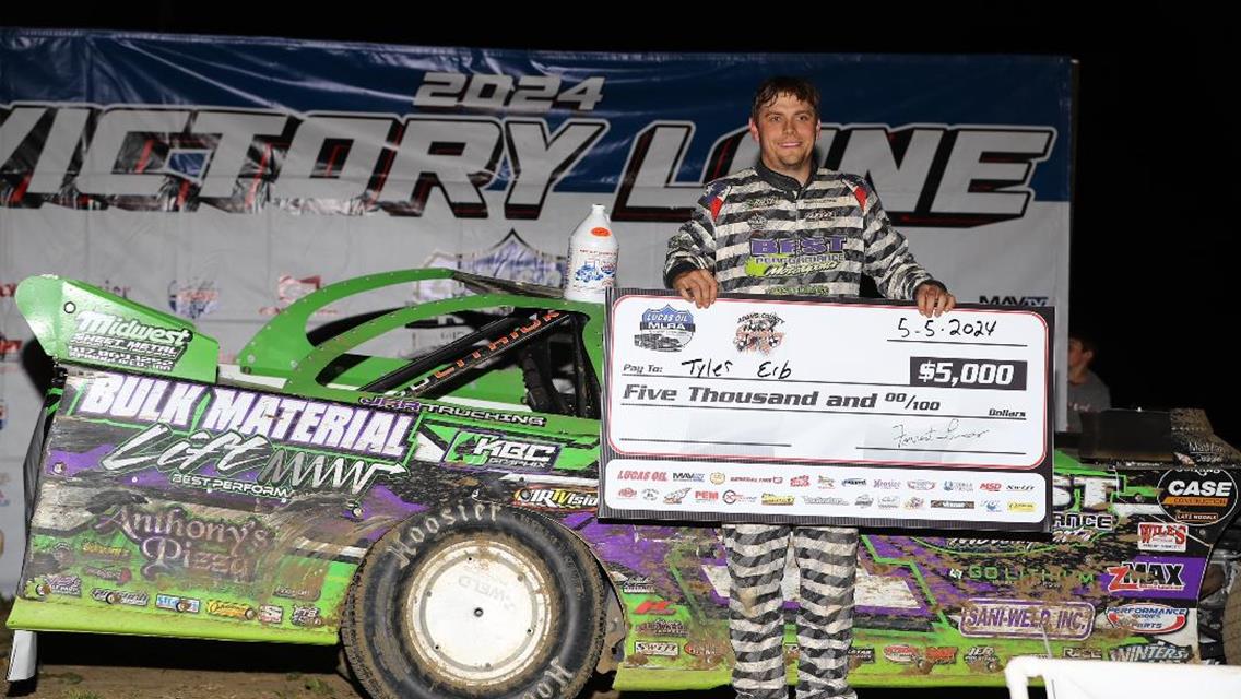 Tyler Erb Scores MLRA Win in &quot;Cinco de Mayo 40&quot; at Adams County Speedway (IL)