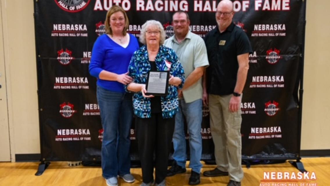 Dallas Whiting’s children; Jeff Whiting, Jared Whiting and Monica Noel accepted the 2024 Gordie Shuck Lifetime Achievement Award on his behalf.