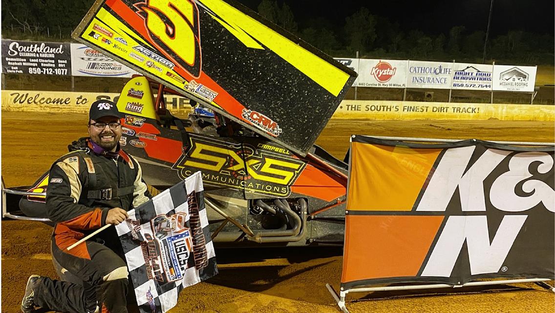 Hayden Campbell battles to career-first USCS victory at Southern Raceway