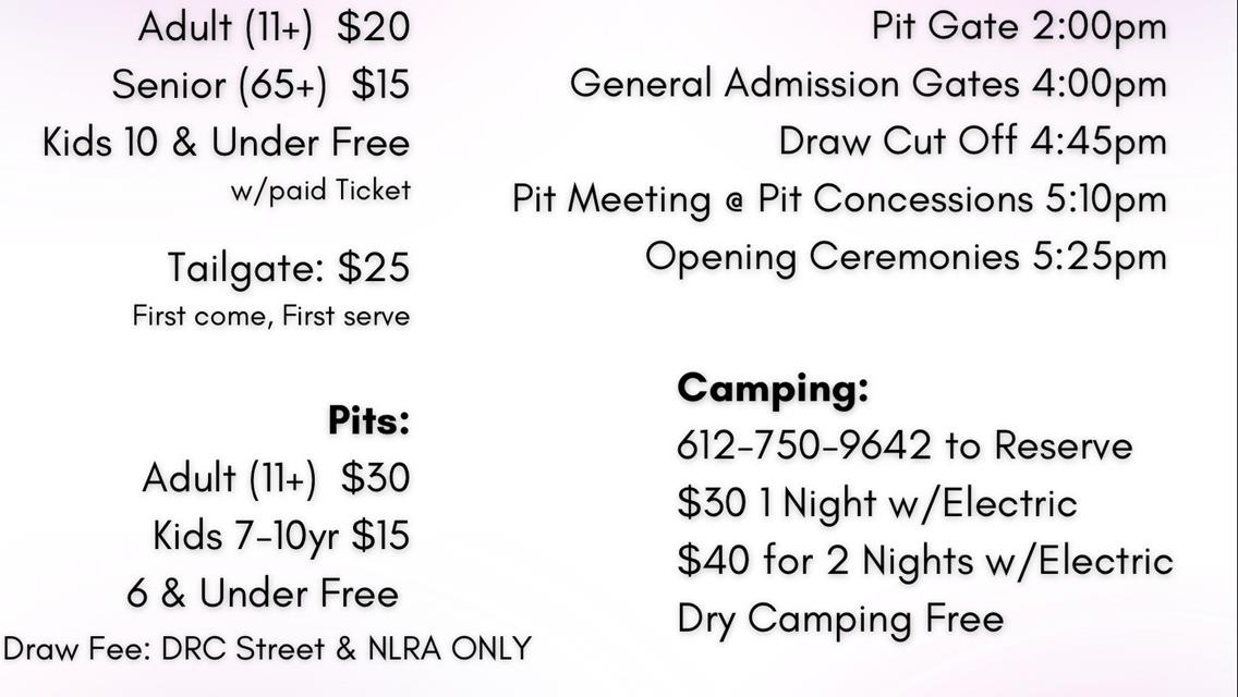 Don&#39;t Miss our Annual Dick Johanneck King of Dirt race Saturday night