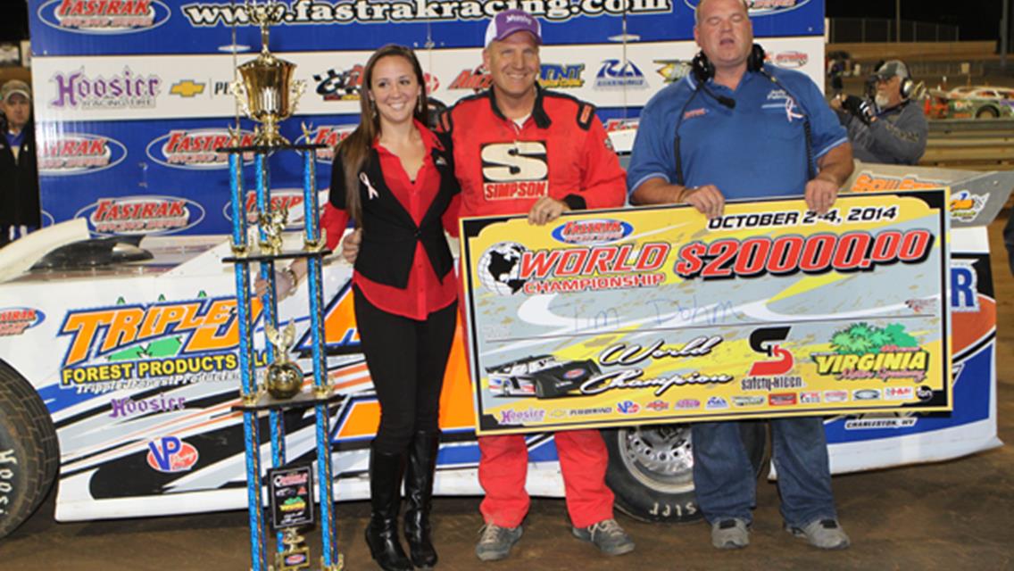 Tim Dohm takes $20,000 Fastrak World Championship; Long dominates non-qualifier and Qaude takes Modified checkers