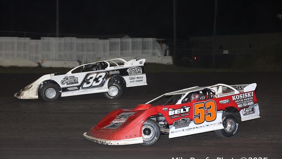 Adams County Speedway (Corning, IA) – Malvern Bank West Series – Ray Houck Late Model Showdown – August 23rd, 2025. (Mike Ruefer Photo)