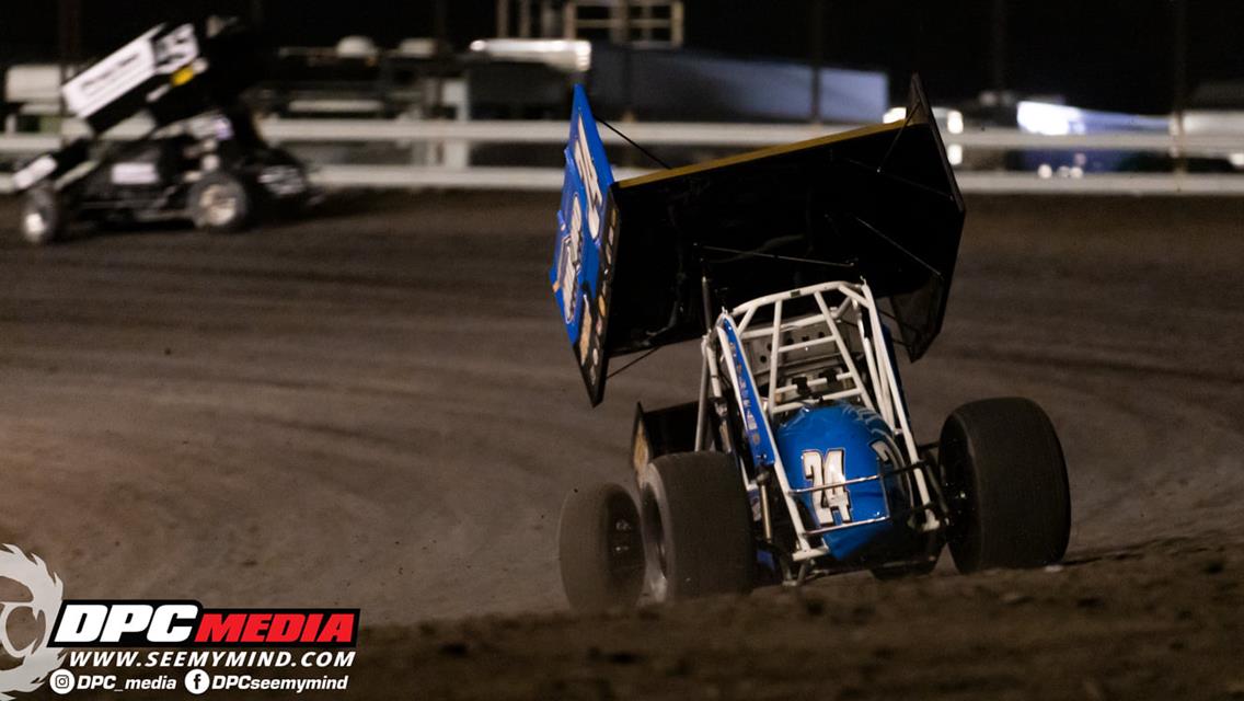 Williamson Stymied by Flat Tire During Bid to Make First World of Outlaws Feature