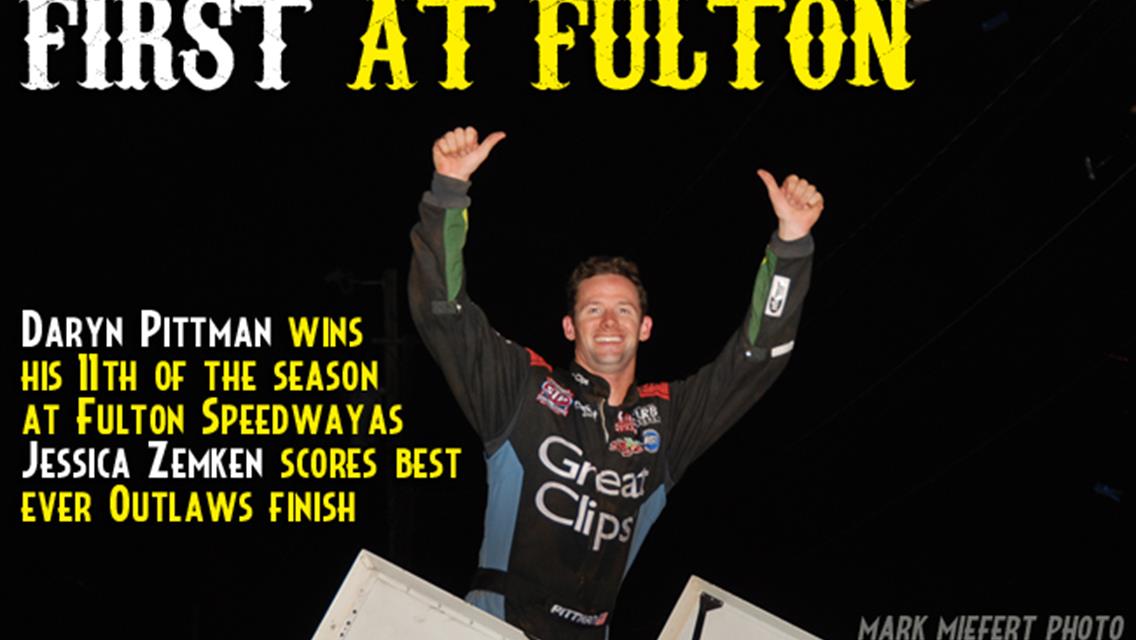 Daryn Pittman Charges to 11th Win of the Season at Fulton Speedway
