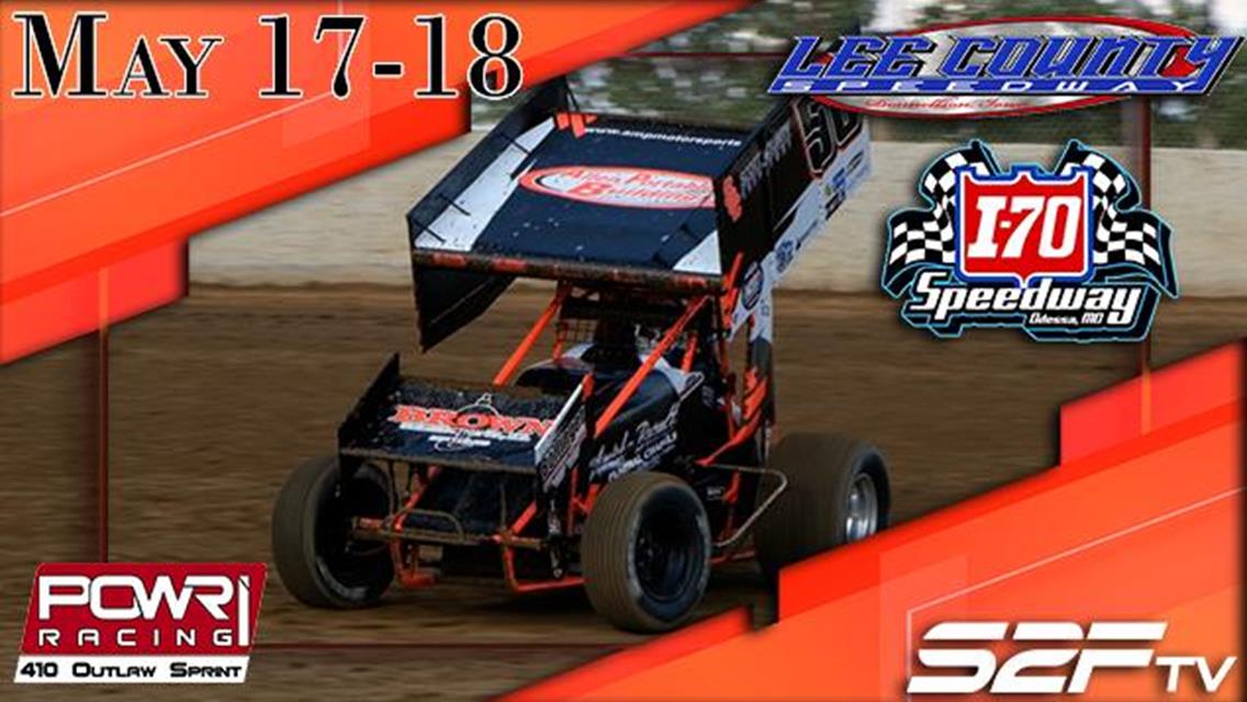 Hawkeye Hustle and Salute to Soldiers Ahead for POWRi 410 Sprints on May 17-18