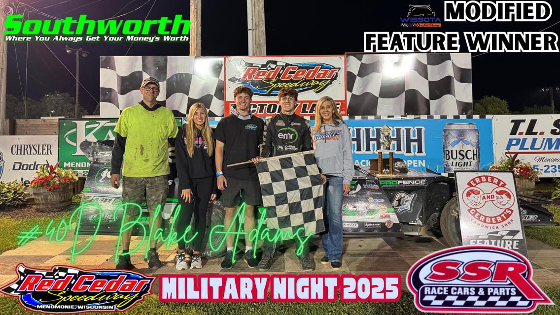Blake Adams captures six checkered flags in busy month of July