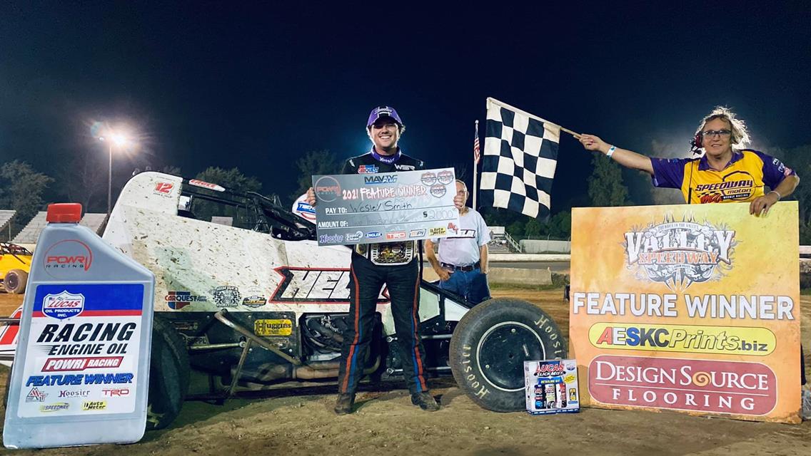 Wesley Smith Reigns as King of Kansas City in POWRi WAR Thriller at Valley Speedway