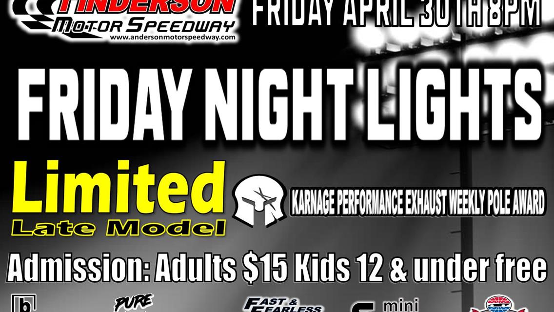 NEXT EVENT: Friday Night Lights Fri. April 30th 8pm