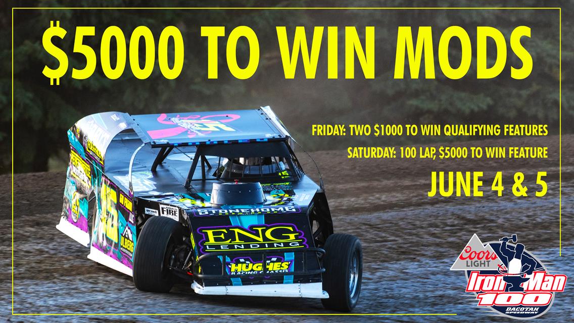 DACOTAH SPEEDWAY TO HOST $5000 TO WIN RACE