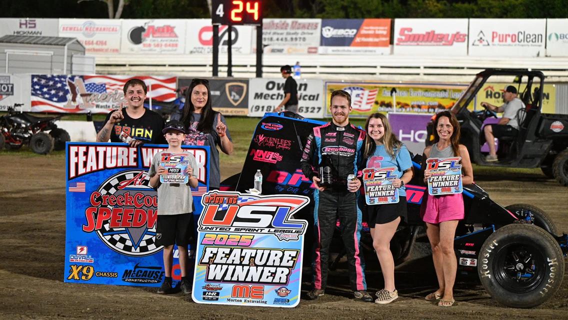 Conn outsmarts competition on way to USL victory at Creek County Speedway