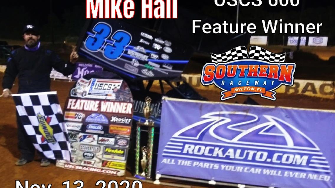 Mike Hall wins USCS 600 Mini Sprints season finale + 3rd title at Southern