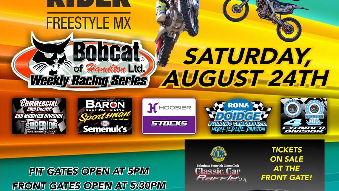 Pro Rider FMX and Full Card of Racing This Coming Saturday Night