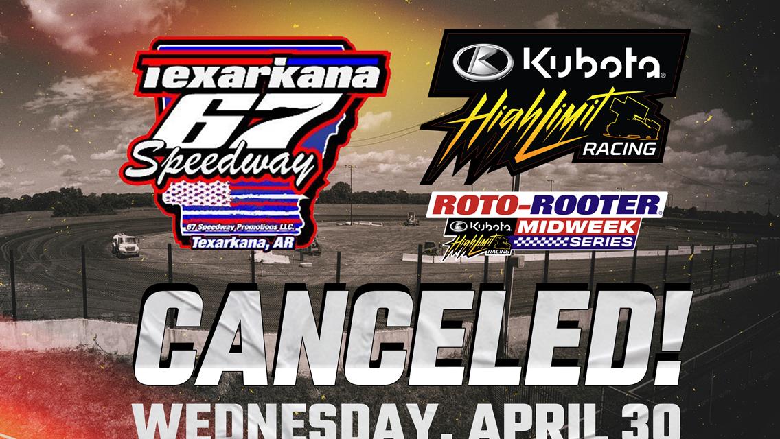 Severe Storms Cancel Wednesday&#39;s High Limit Race at Texarkana