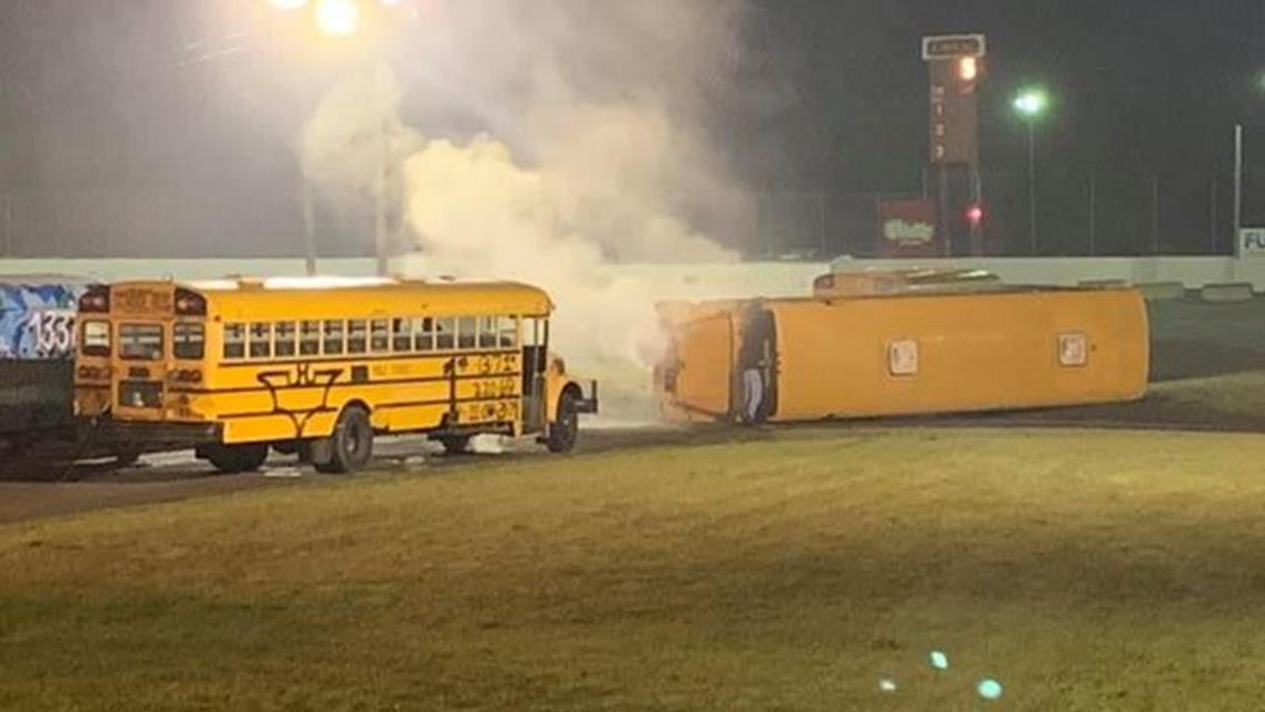School Bus Figure 8&#39;s and  Destruction cap off Spectacular 2021 Season at Corrigan Oil Speedway September 10th!