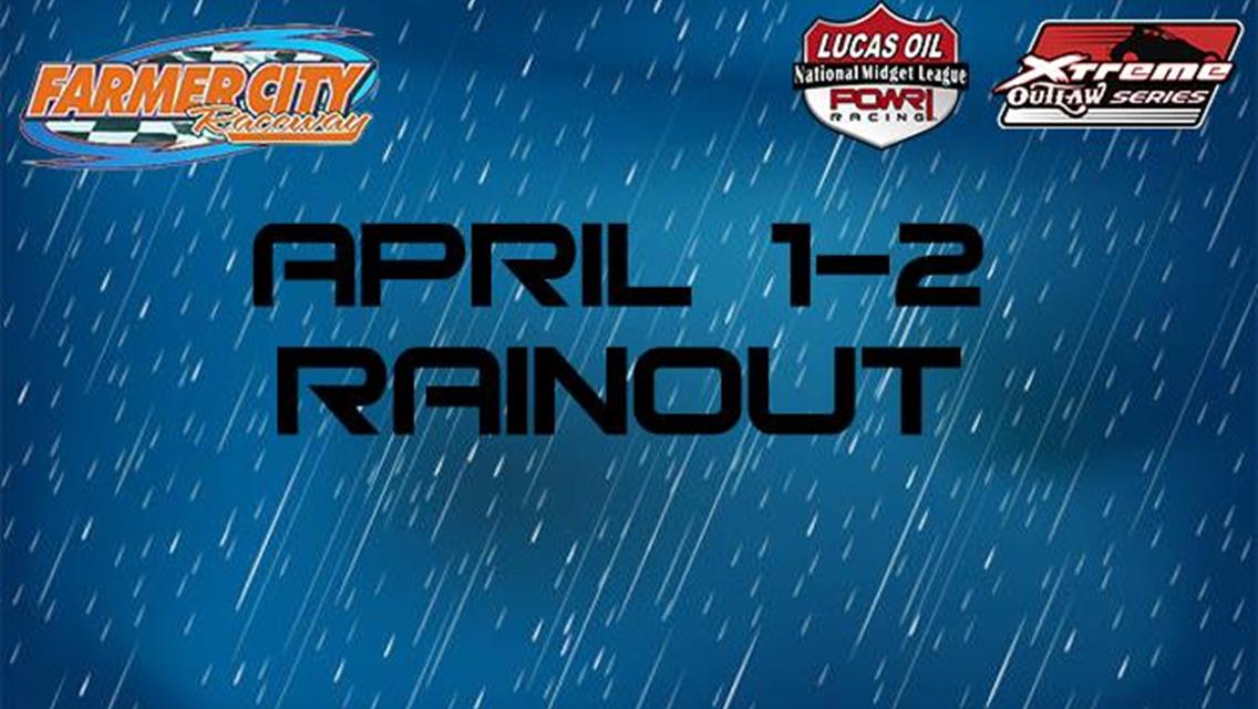 Damp Forecast Cancels Farmer City Weekend for POWRi National Midget League &amp; Xtreme Outlaw Midget Debut