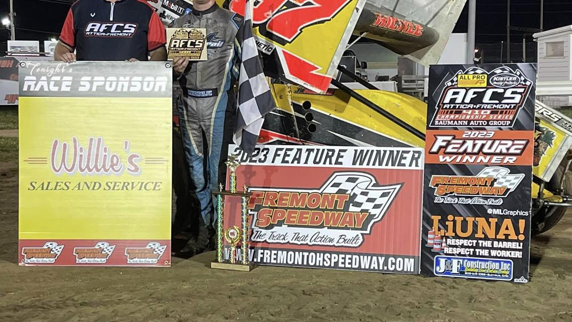 Hickle gets late race 410 AFCS win at Fremont