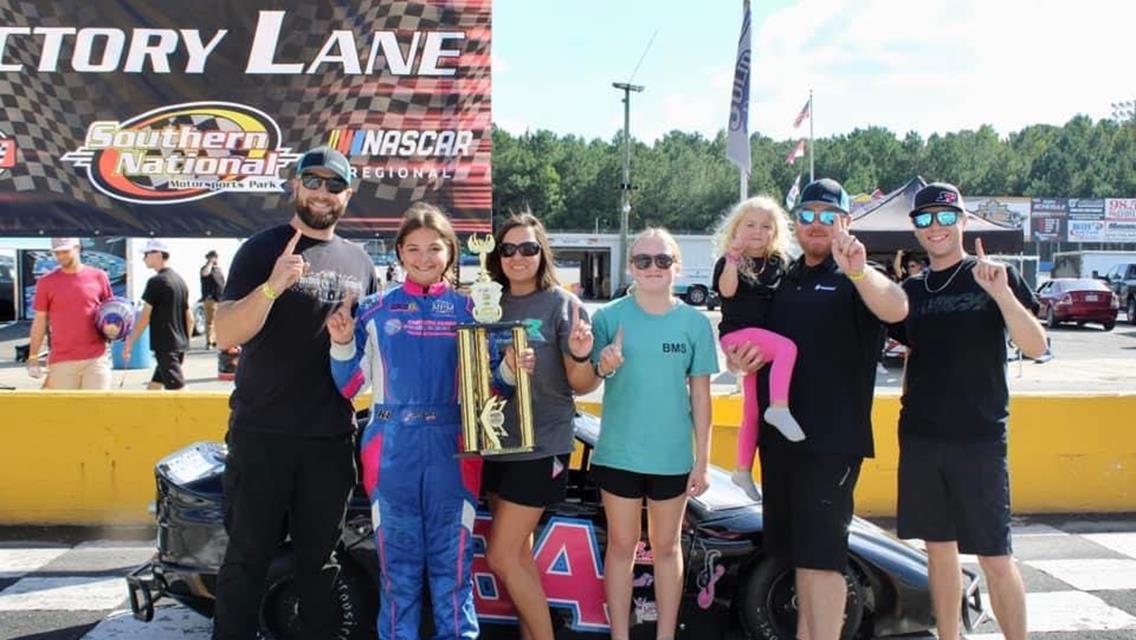 Delaney Gray scores first victory at Southern National Motorsports Park