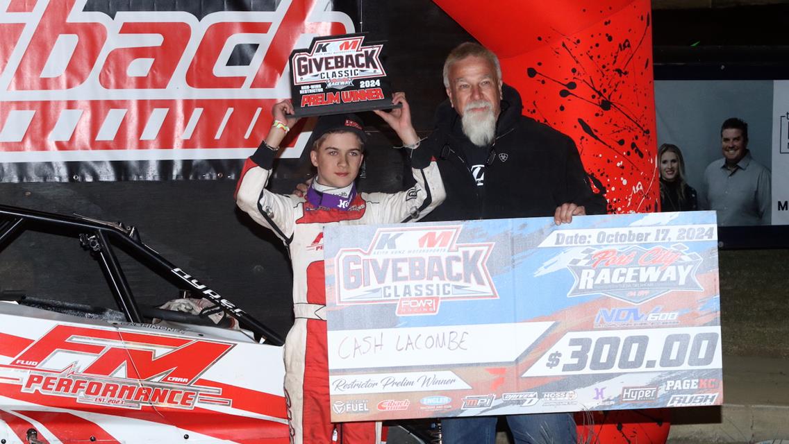 Cash Lacombe Lands NOW600 National Victory During KKM Giveback Opener at Port City Raceway!