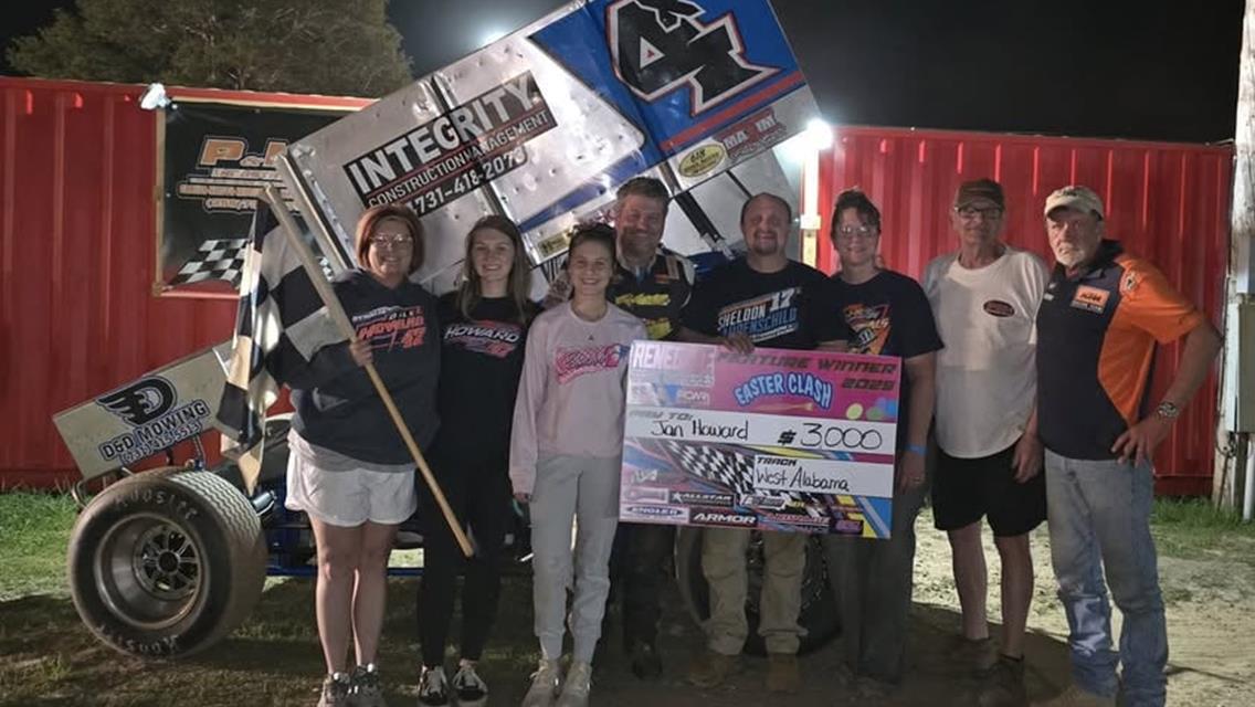 Ronny Howard and Jan Howard with POWRi SSCA Wins in Alabama Opening Weekend