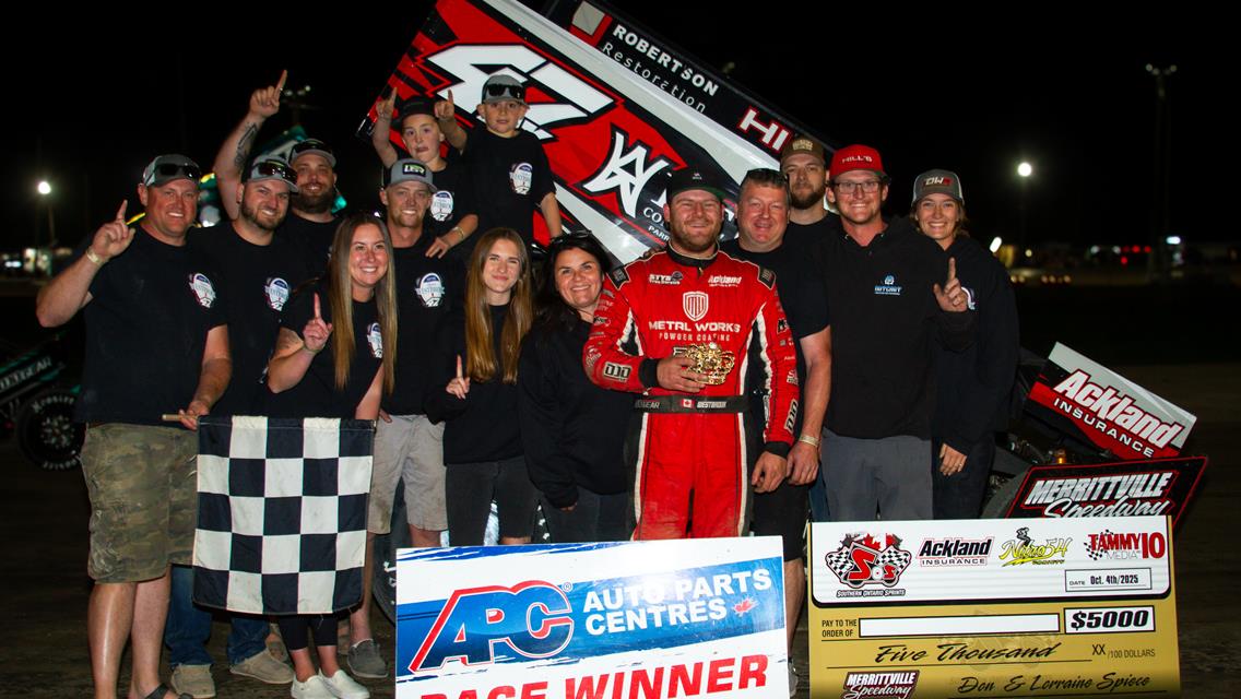 Westbrook Wins, Dryden The Champion as Southern Ontario Sprints Send Off 2025 In Stellar Fashion