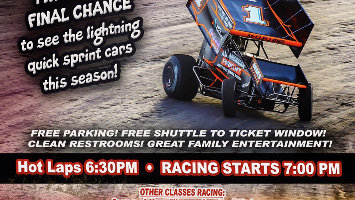 Final Sprint Car Race of 2025 Saturday Night