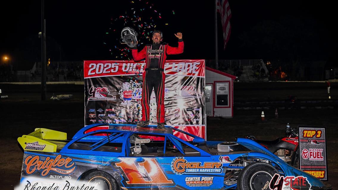 Sawyer Crigler captured a $1,250 4 State Dirt Late Model Series-sanctioned victory at Central Missouri Speedway on Sunday, August 31.