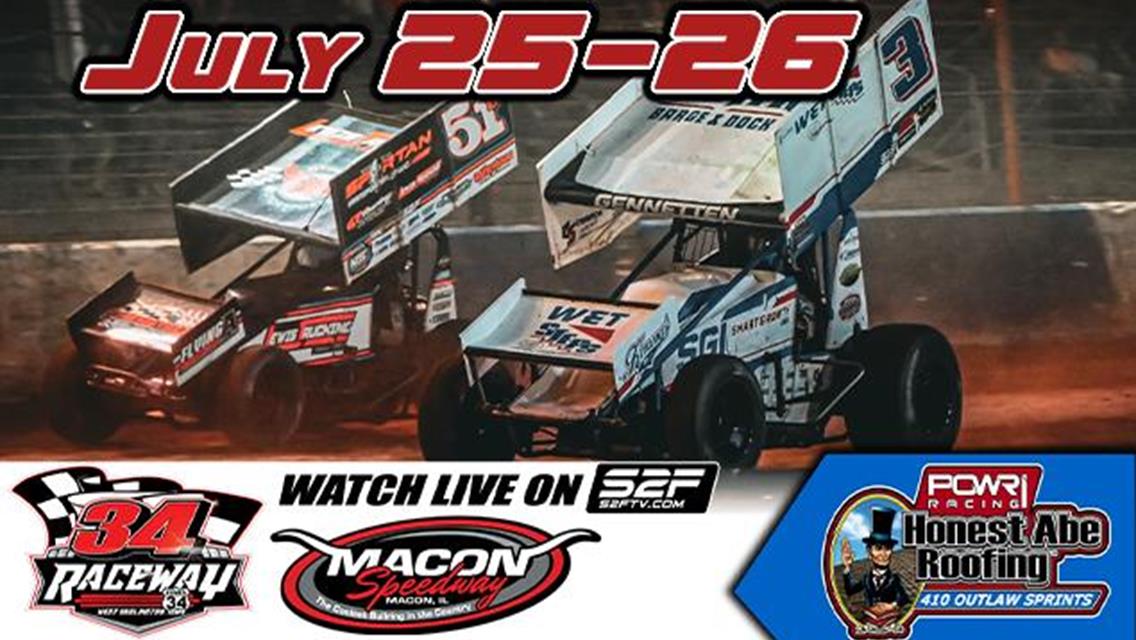 POWRi 410 Outlaw Sprints at 34 Raceway &amp; Macon Speedway