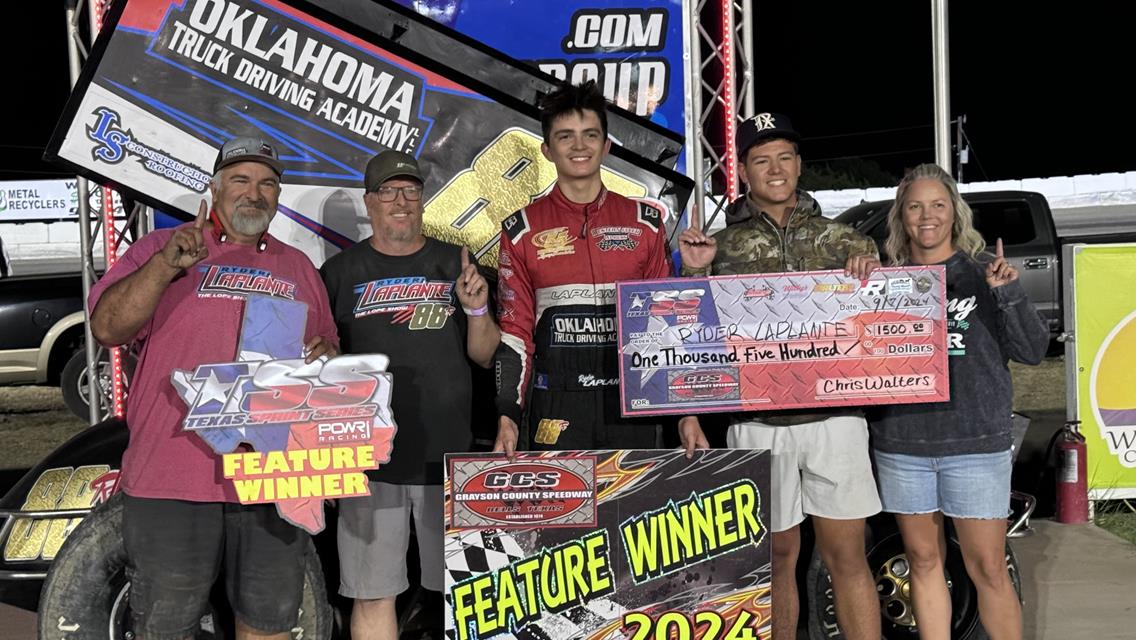 Ryder Laplante Victorious with POWRi Texas Sprint Series at Grayson County Speedway