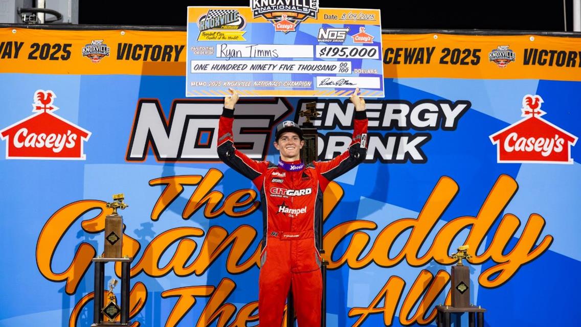 Knoxville Raceway (Knoxville, IA) – World of Outlaws NOS Energy Drink Sprint Car Series – Knoxville Nationals – August 6th-9th, 2025.