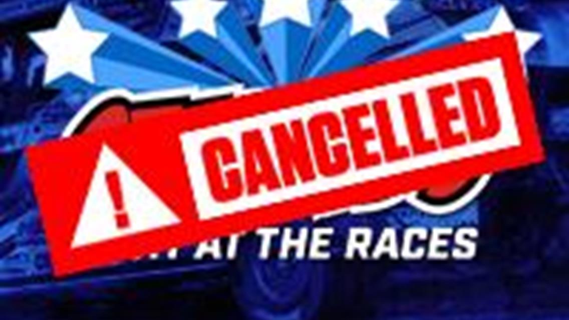 Speedway Cancels Racing Activities for Saturday June 2nd