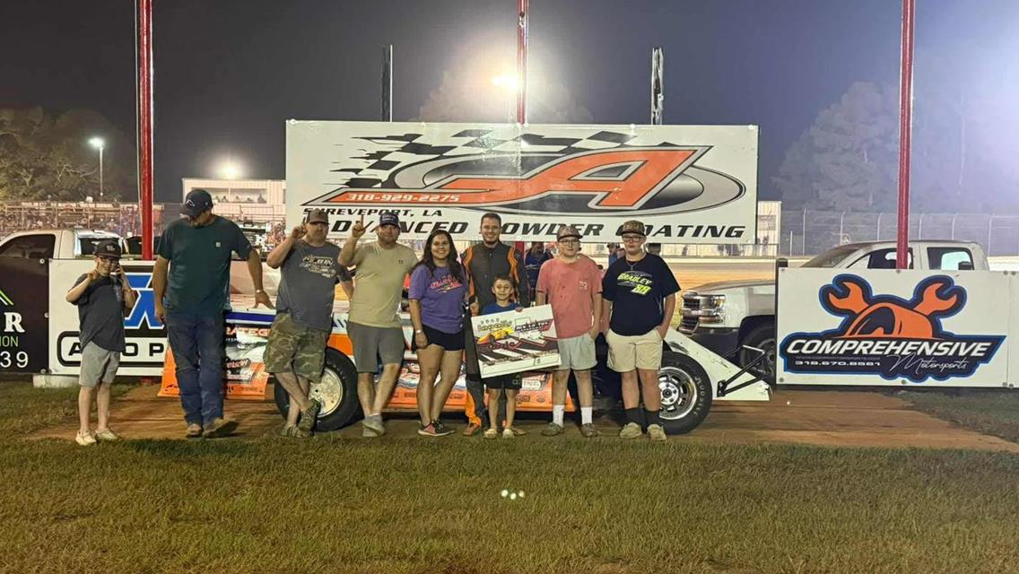 Josh Baucom has racked up total of eight wins this year at Ark-La-Tex Speedway.