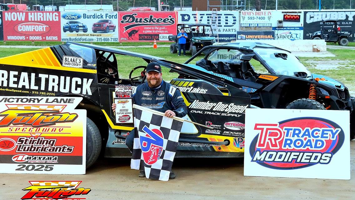 Billy Dunn Makes Late Race Pass Enroute to Fulton Speedway Modified Win