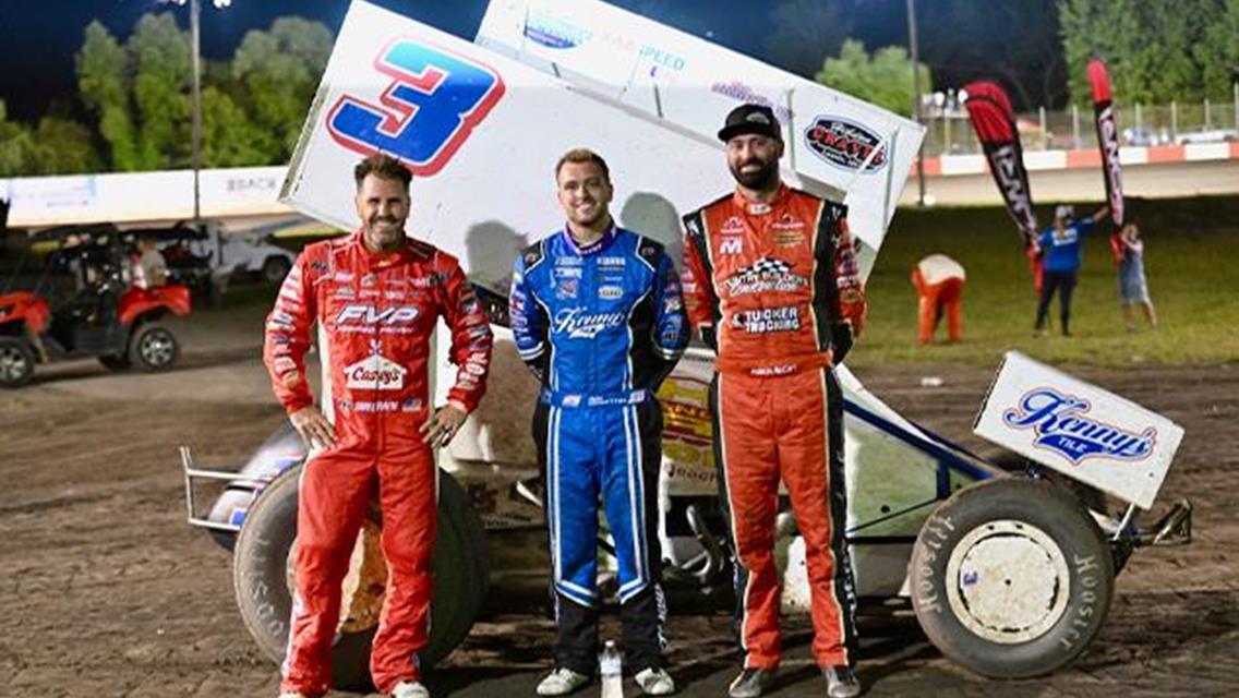 Ayrton Gennetten Attains Victory with POWRi 410 Outlaw Sprints at Lakeside Speedway